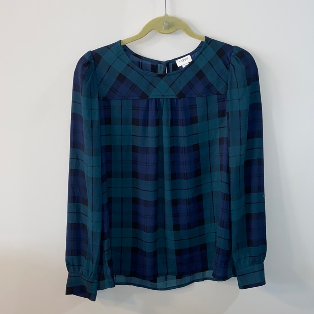 J Crew, size small, green and navy blue, new without tags, never worn.